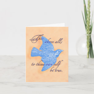 Pour toi-même être la vraie Shakespeare Card