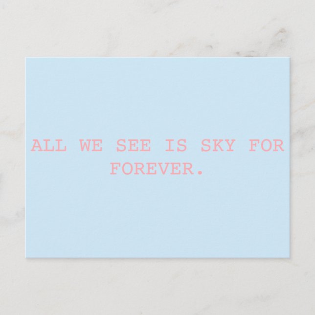 Pour toujours // Chère carte postale Evan Hansen (Devant)