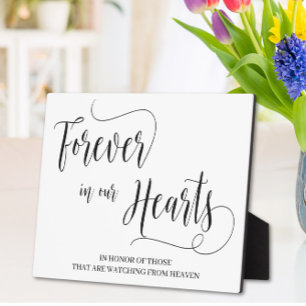 Pour toujours dans nos coeurs Plaque de Tabletop a