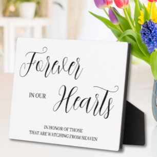 Pour toujours dans nos coeurs Plaque de Tabletop a