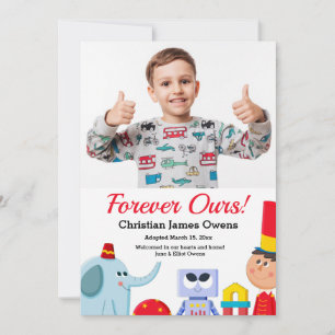 Pour toujours notre adoption photo Faire-part