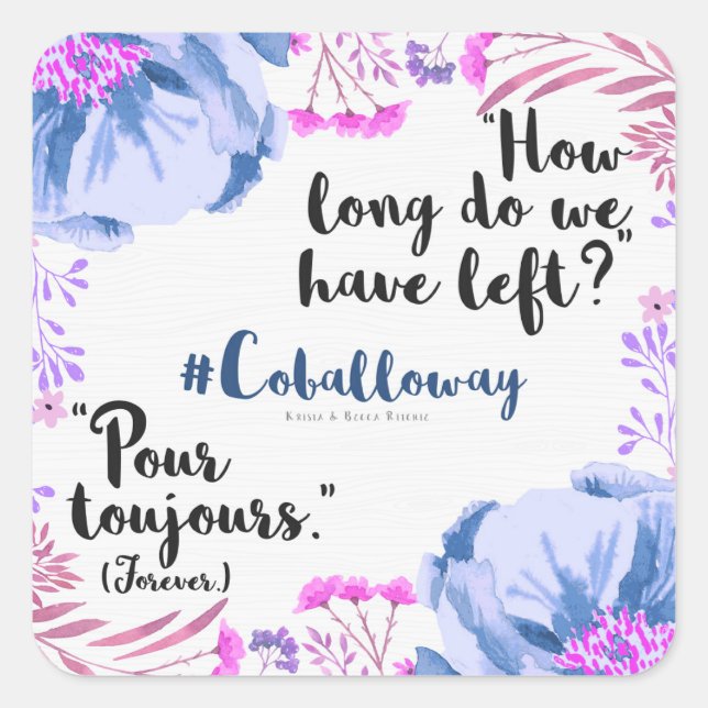 Pour Toujours Square Sticker (Front)