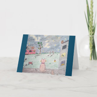 Pour tout Amoureux des chats - Carte "Starry Night