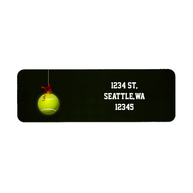 pour un joueur de tennis étiquette de adresse (Devant)
