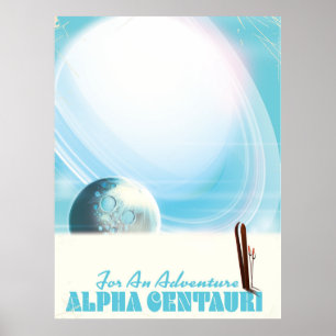 Pour une affiche de ski rétro aventureuse de scien