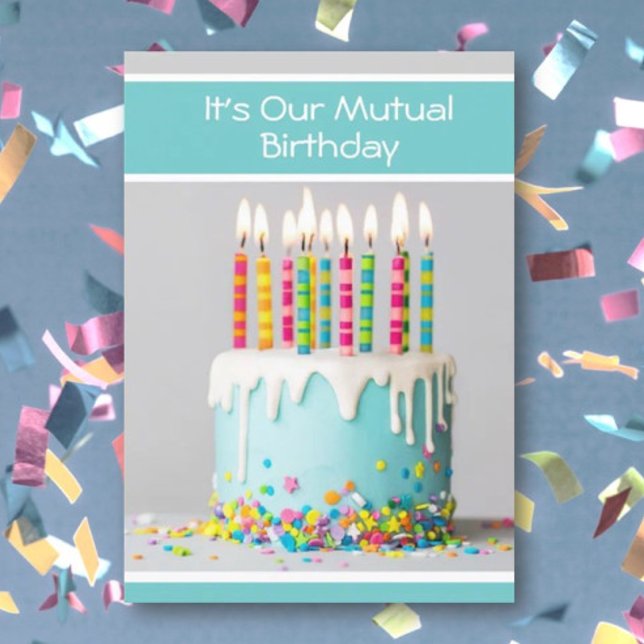 Pour une carte de voeux d'anniversaire mutuel (Créateur téléchargé)