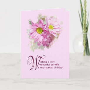 Pour une ex-femme, une carte d'anniversaire avec m