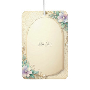Pour Voiture Désodorisant cadre floral décoratif avec perles