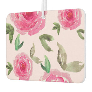Pour Voiture Désodorisant floral à motif de pivoines aquarelle