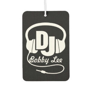 Pour Voiture DJ nom casque blanc sur le désodorisant à air fonc