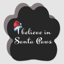 Je crois en Père Noël Paws Dog Christmas Magnet