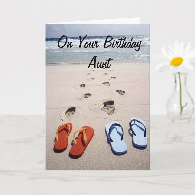 POUR VOTRE ANNIVERSAIRE **AUNT** CARTE DE STYLE DE (Petite plante)