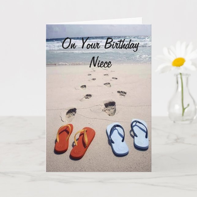 POUR VOTRE ANNIVERSAIRE **NIECE** CARTE DE STYLE D (Petite plante)