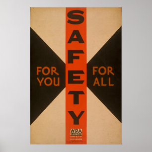 Pour vous pour tout le poster vintage de sécurité
