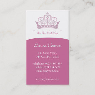 Pourcentage/princesse cartes de visite