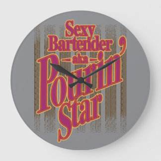 Pourin' Star Large Clock