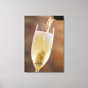 Pouring champagne canvas print