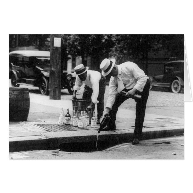 Pouring Whiskey Into a Sewer, 1930 (Front Horizontal)