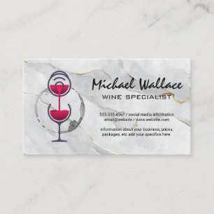 Pouring Wine   Marble Business Card