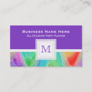 Pourpre : Carte de visite congelé de monogramme