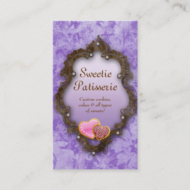 Pourpre de brun de cru de biscuits de carte de (Devant)