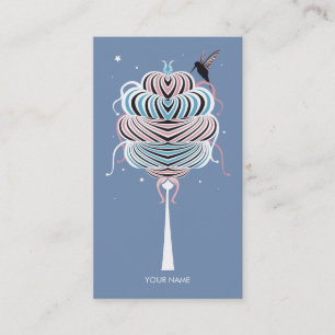 POURPRE DE CARTE DE VISITE D'ARBRE DE CRÈME GLAC