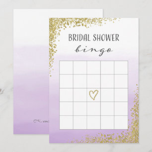 Pourpre et carte de bingo-test de Fête de la