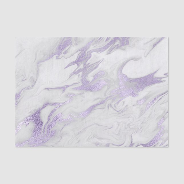 Pourpre et papier de soie de soie marbré par blanc (Recto)