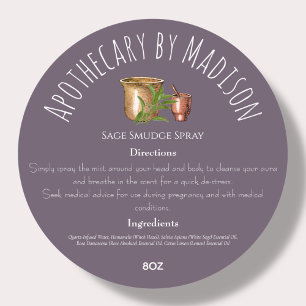 Pourpre Étiquettes d'ingrédients de produits à b