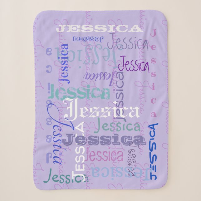 pourpre fait sur commande de couverture de nom (Devant)