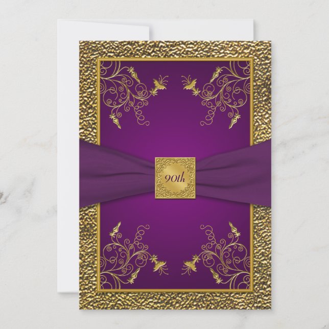 Pourpre royal et quatre-vingt-dixième invitation (Devant)