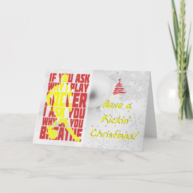 Pourquoi je joue au football carte Noël de Noël (Devant)