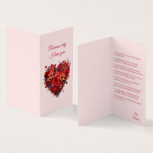 Pourquoi je t'aime   Carte Valentine personnalisée