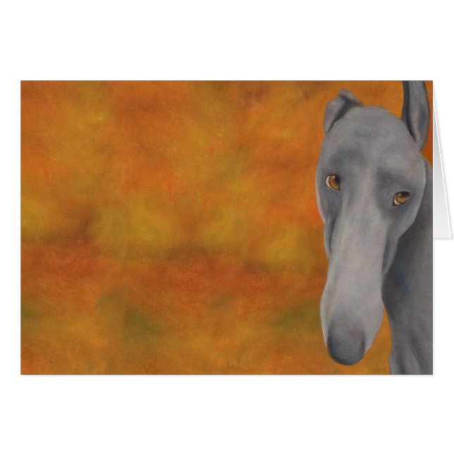 Pourquoi le long visage - carte Greyhound (Devant horizontal)