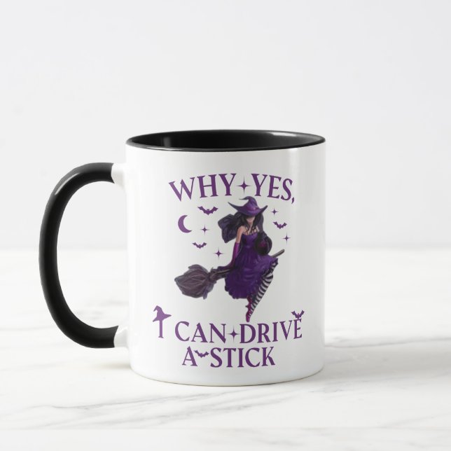 Pourquoi Oui ICan Drive A Stick Mug Party Funny so (Gauche)