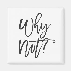 Pourquoi pas ? Aimant inspiré de typographie