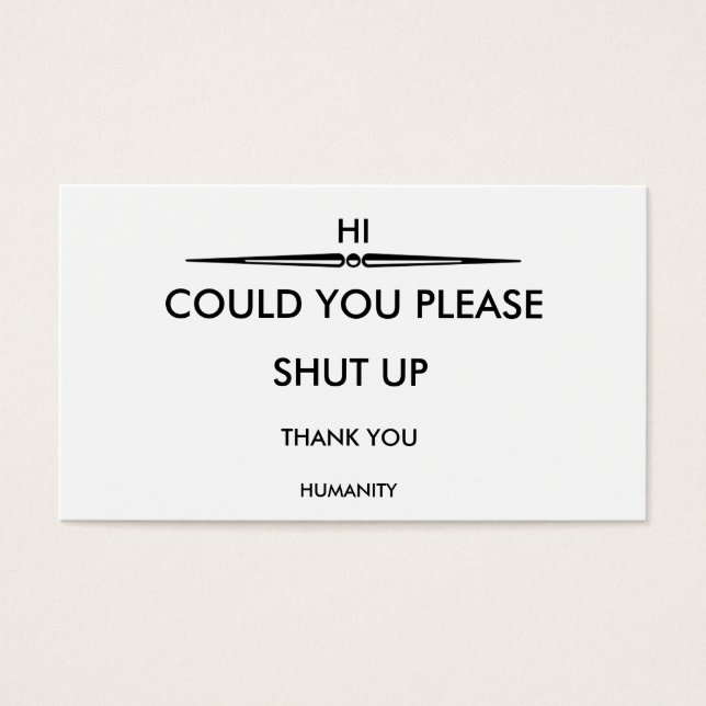 POURRIEZ-VOUS, S'IL VOUS PLAÎT, FERMER, MERCI, HUM (Devant)