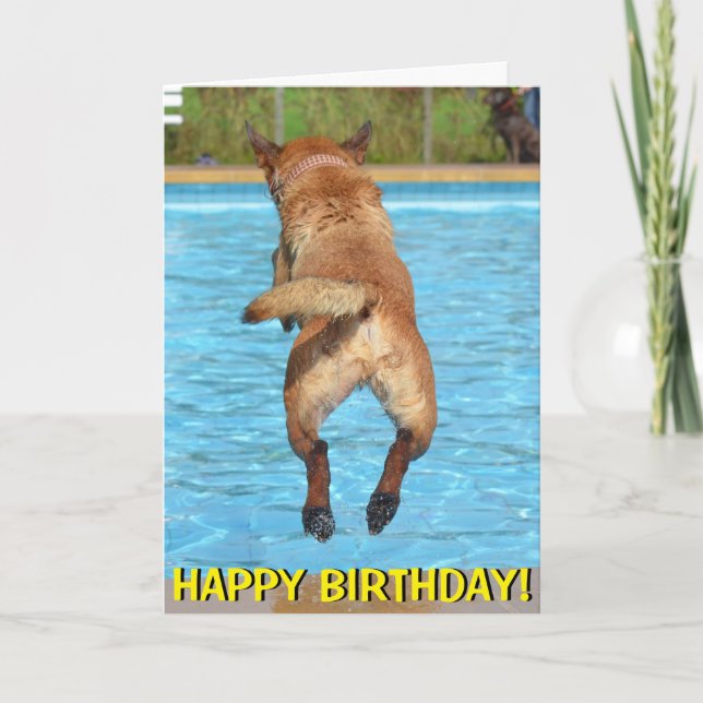 Poursuivez le saut dans la carte d'anniversaire de (Devant)