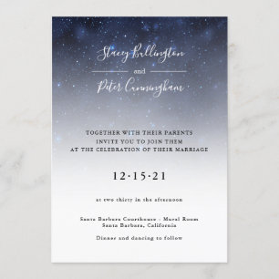 Pousse pour le faire-part de mariage des étoiles  