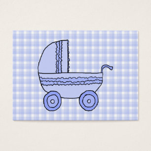 Poussette de bébé. Bleu-clair sur le modèle de