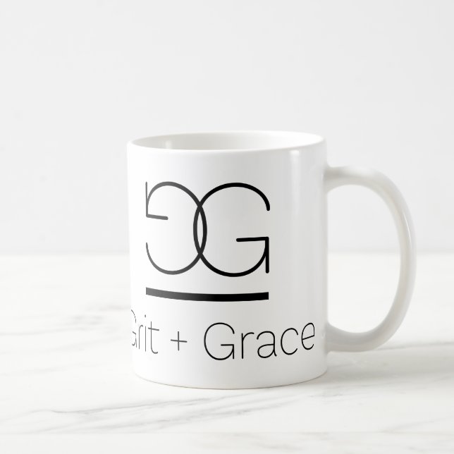 Poussière abrasive + Tasse de logo de grâce (Droite)