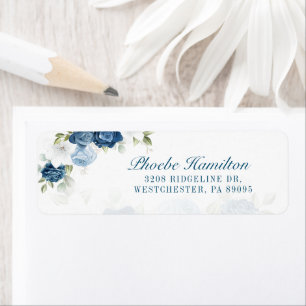 Poussière bleue florale de verdure Adresse de reto