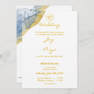 Poussière d'or Invitation Sikh Ik Onkar moderne si