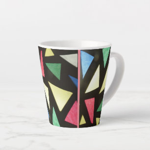 Poussière Motif En Verre Tiré. Mug en latte rose r