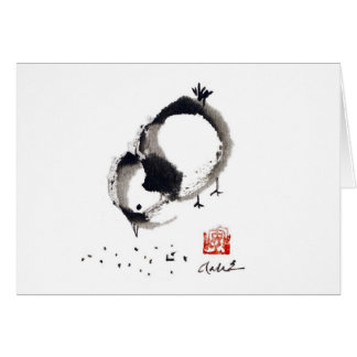 Poussin de Lil, Sumi-e par Andrea Erickson