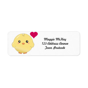 Poussin jaune mignon