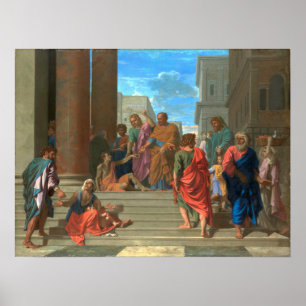 Poussin - Saints Peter And John Healing The Lame … Poster