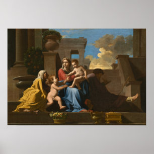 Poussin - The Holy Family On The Steps Poster