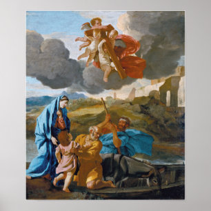 Poussin - The Return Of The Holy Family From Egypt Poster
