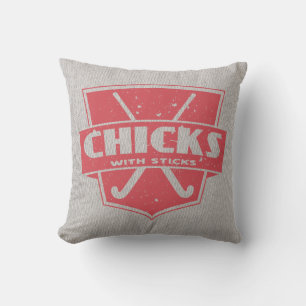 Poussins avec le coussin d'hockey de gisement de